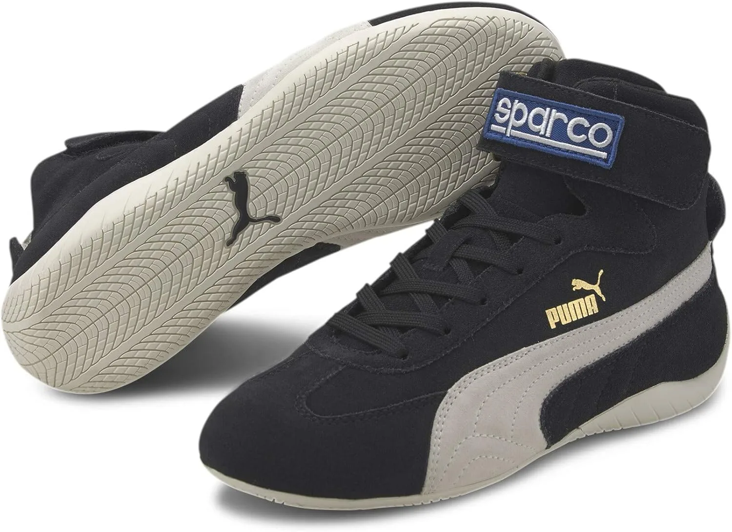 Кроссовки PUMA Speedcat Mid Sparco 30660901, белый/черный/золотой — фото 2