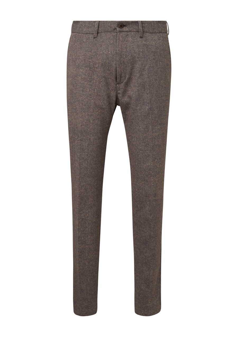 

Костюмные брюки s.Oliver Slim fit Pleated Pants, цвет mottled brown