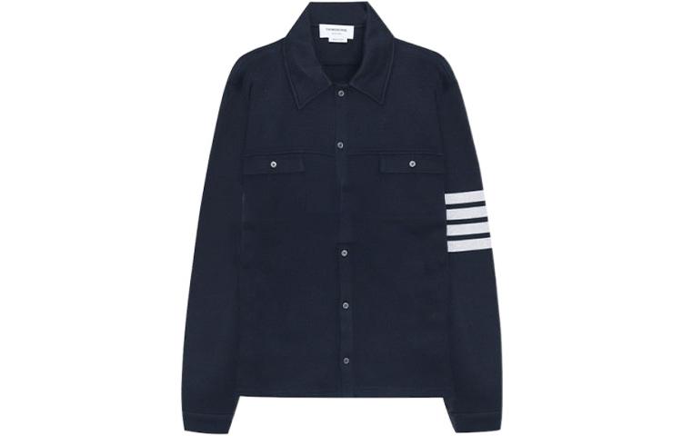 

THOM BROWNE Рубашка-куртка на 4 пуговицах, Marine Blue