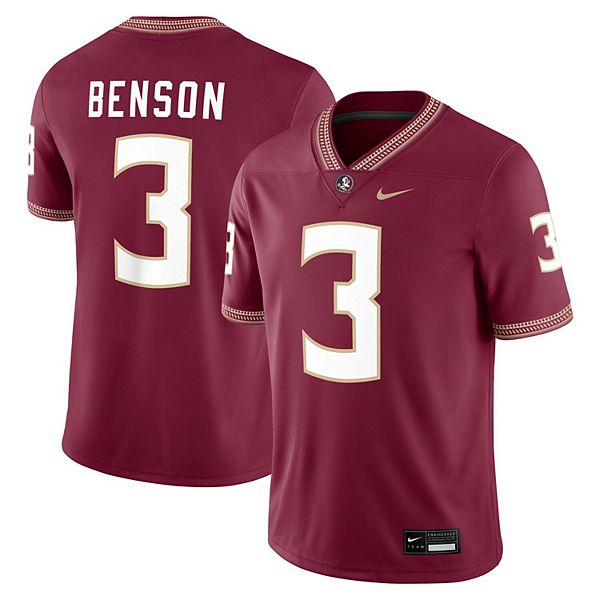 

Игровая футболка trey benson garnet florida state seminoles для мужчин Nike