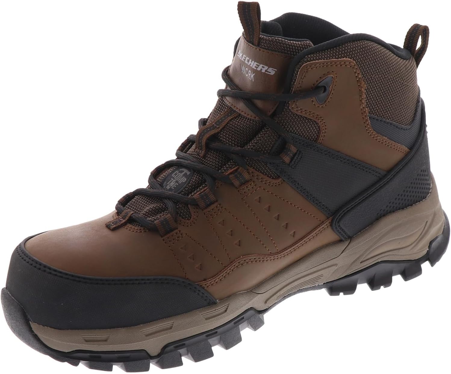 Мужские кроссовки Skechers Arch Fit Tarver с композитным носком, коричневый — фото 4