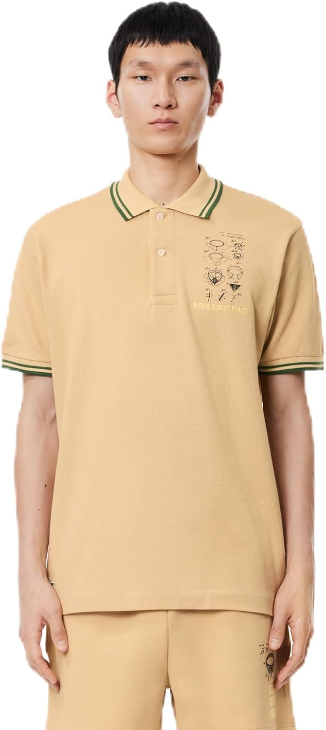 

Мужская классическая футболка Lacoste с коротким рукавом и графикой, Croissant