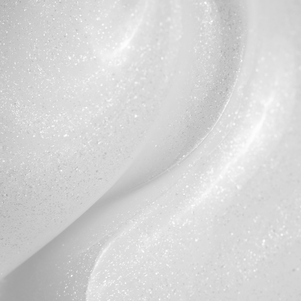 Глиттер молочно-белый строительный гель, 50 г Saute Nails One touch, цвет glitter milky white — фото 4