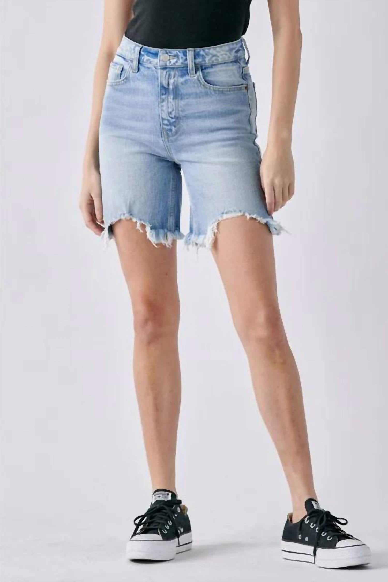 

Шорты-бермуды Cello Frayed из светлого денима, цвет light denim