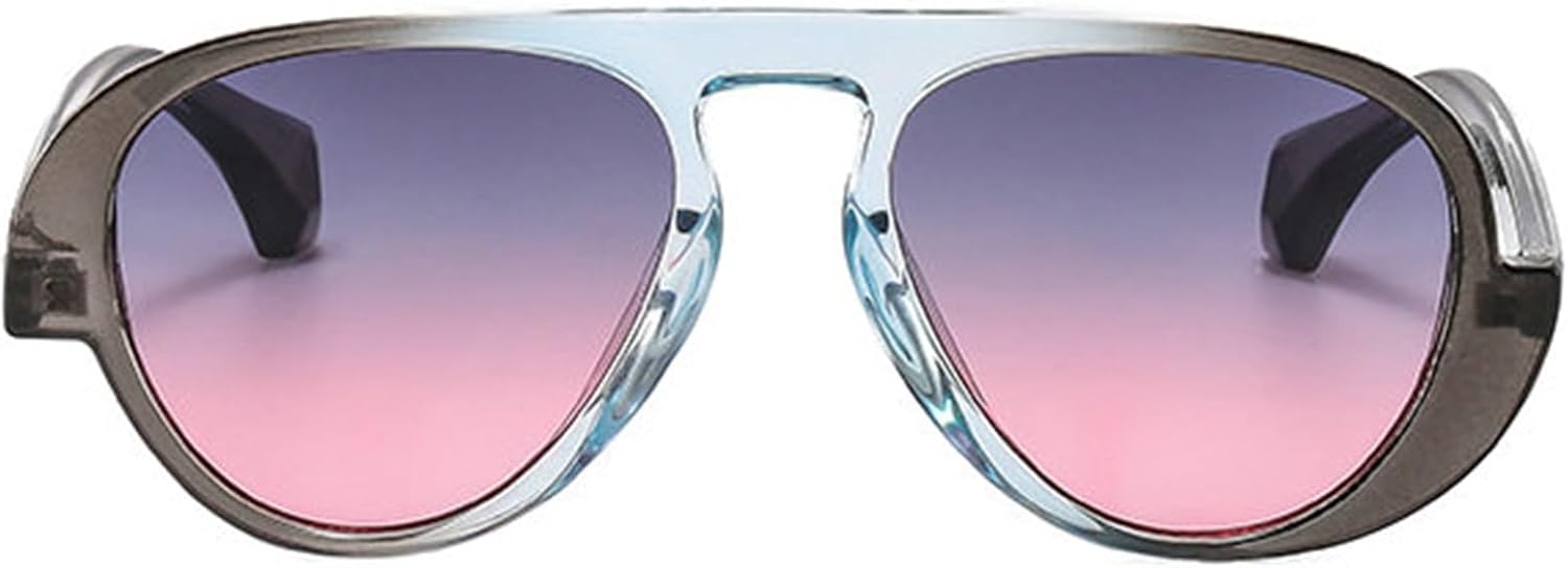 

Большие винтажные солнцезащитные очки-пилот от Helena для мужчин и женщин, модные градиентные очки, большие круглые ретро-очки, трендовые зеленые солнцезащитные очки, C7