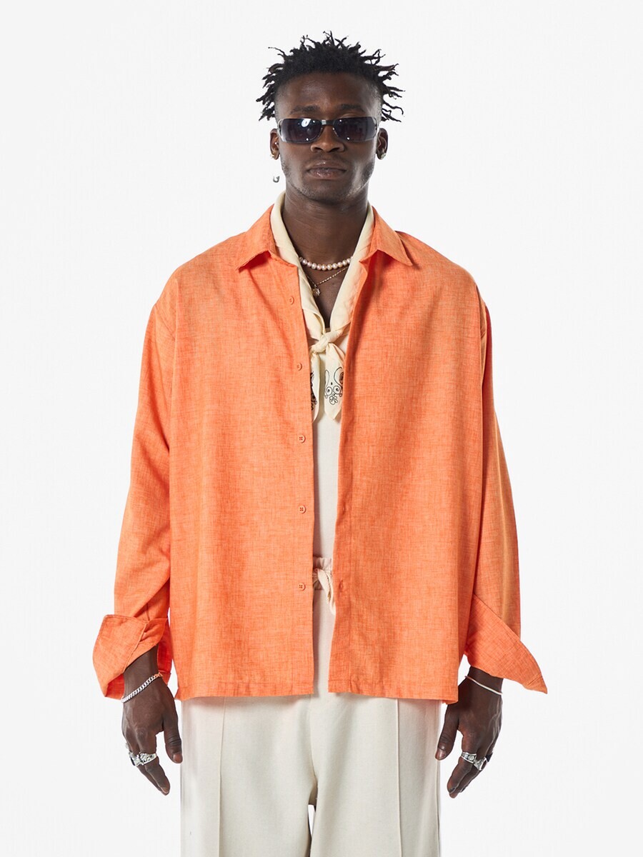 

Повседневная рубашка VAMOS CLO Comfort fit Button Up Shirt, цвет mottled orange