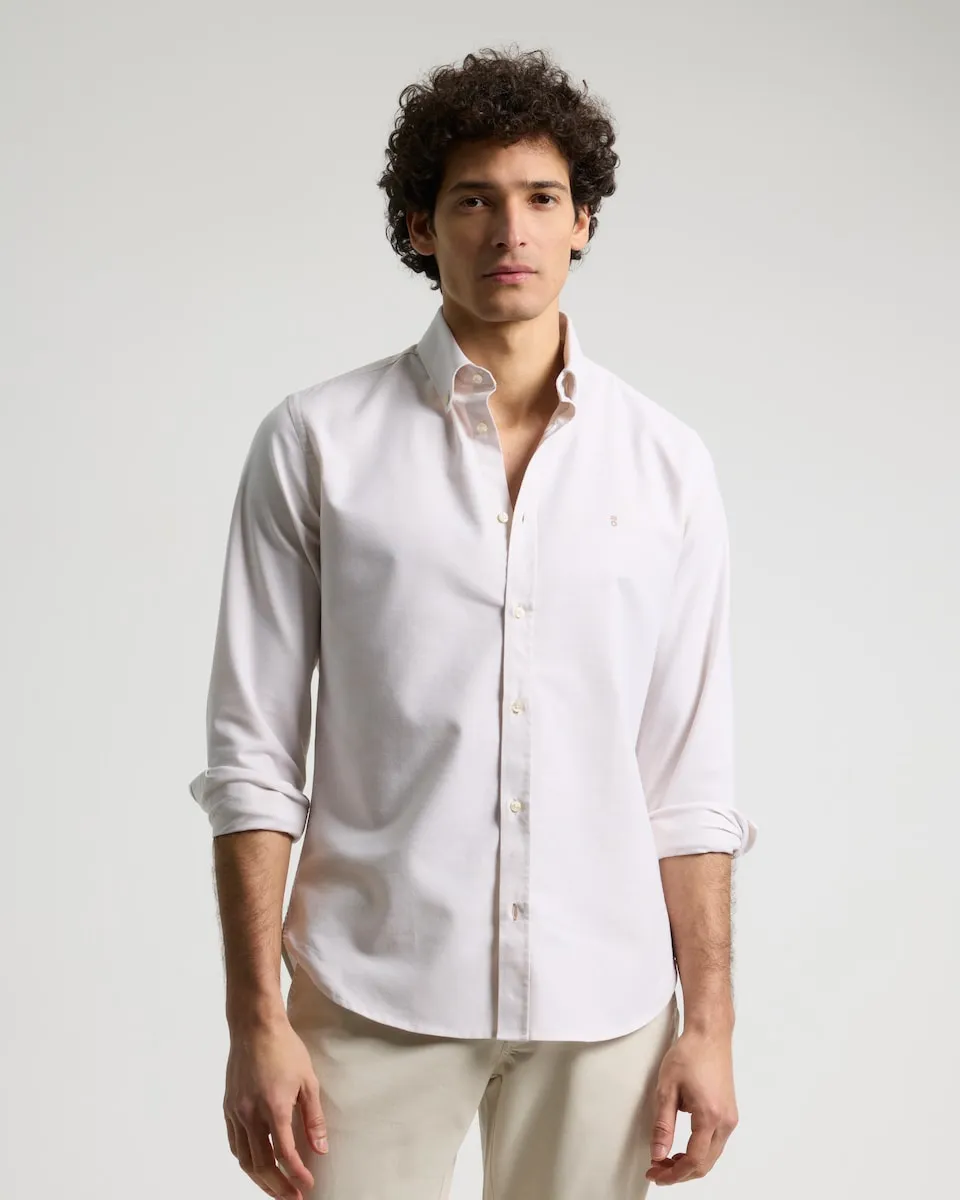 

Мужская оксфордская рубашка слим фит тапиока Puroego, светло-коричневый