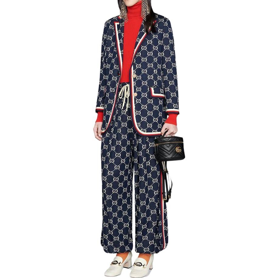 Деловой костюм женский темно-синий Gucci — фото 4