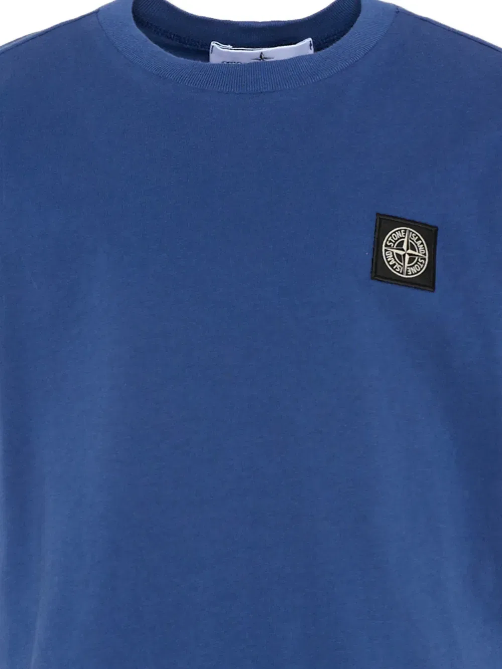 Футболка с короткими рукавами и нашивкой Stone Island Junior, синий — фото 3