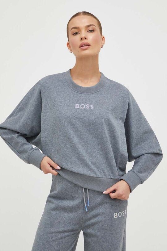 

Хлопковая толстовка BOSS ORANGE Boss, синий