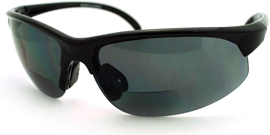 

Легкие спортивные полуободковые солнцезащитные очки VistaSport с бифокальными линзами и обтекаемой формой для занятий спортом на открытом воздухе Pink Ribbon Shades, Black