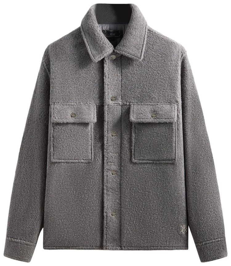 

Куртка-рубашка Kith Boucle Puffed Ace Shirt Jacket, серый