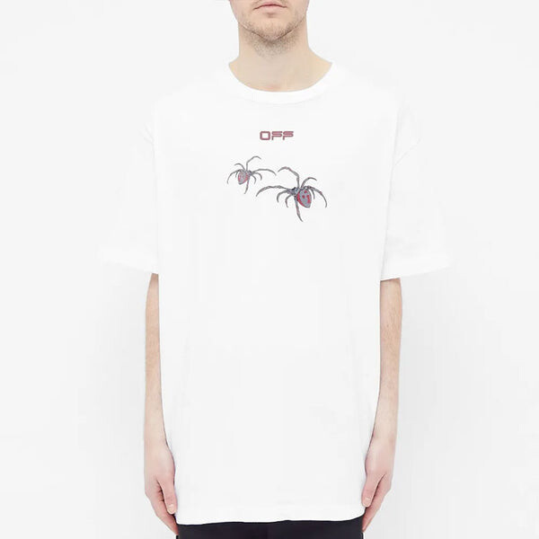 Футболка mens spider arachno arrow print sketch logo loose short sleeve Off-White, белый — фото 2