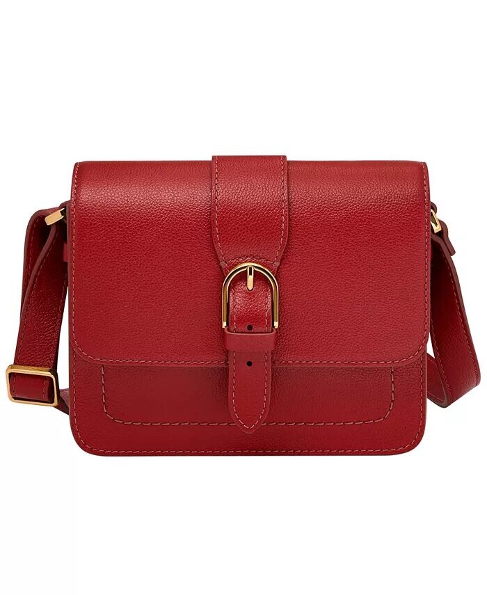 

Маленькая кожаная сумка через плечо Zoey Fossil, красный