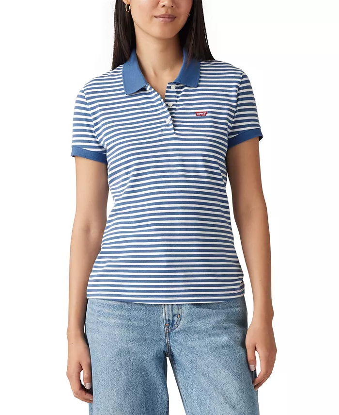 

Женская короткорукавная поло из пике Levi's, синий