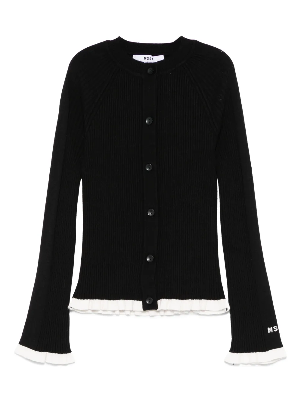

Кардиган в рубчик MSGM Kids, черный
