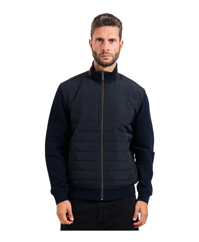 

Синий свитер со стоячим воротником Bugatti, синий