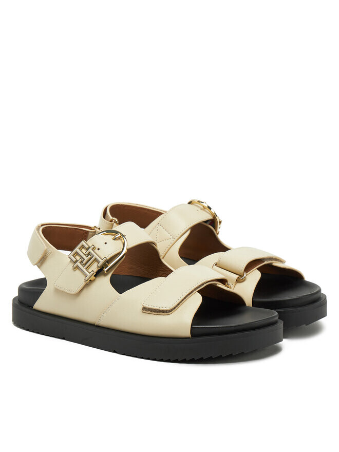 Сандалии Tommy Hilfiger Leather Sporty Sandal FW0FW08799, экрю — фото 2