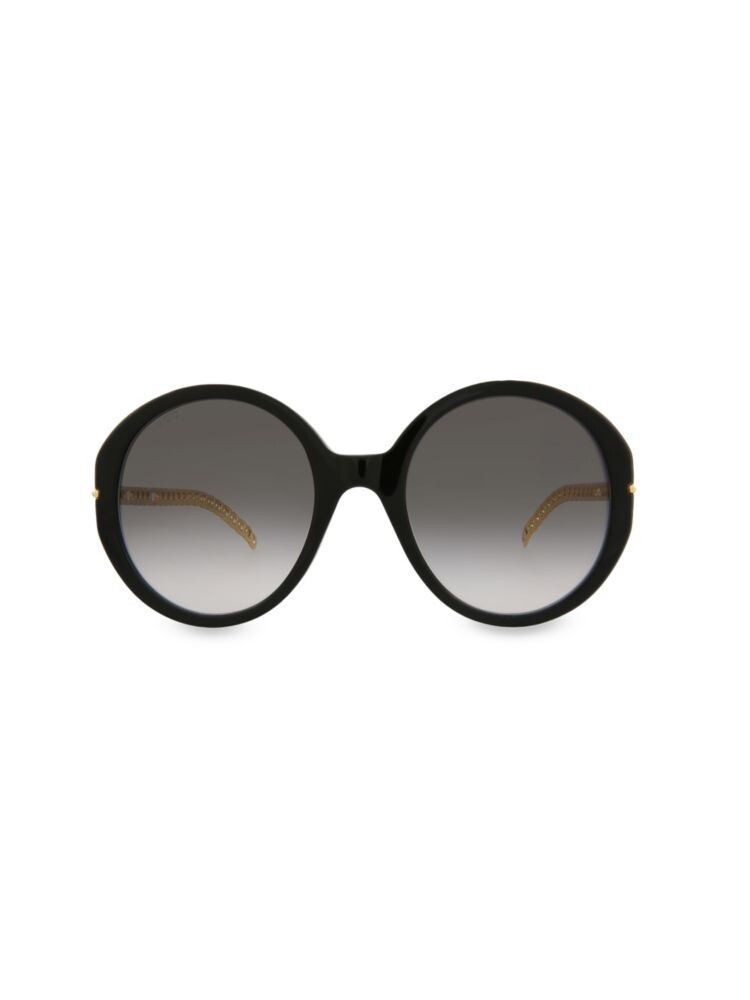 

Круглые солнцезащитные очки 56MM Gucci, цвет Black Gold