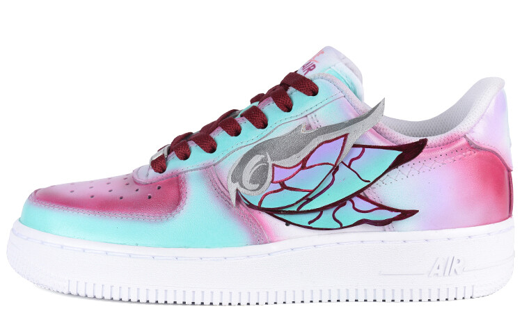 

Кроссовки Nike Air Force 1 Skateboard Shoes Women's Low-Top White/pink/cyan/blue/red