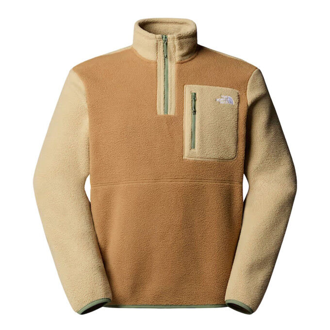 

Мужская флисовая куртка с застежкой-молнией 1/4 The North Face Yumiori - Utility Brown-Khaki Stone-Bark Mist
