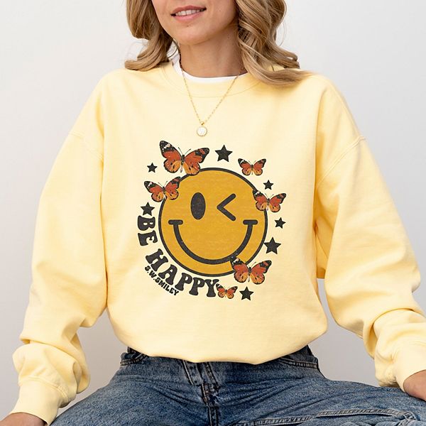 

SWSmiley be happy бабочки свитер с окраской в готовом виде Simply Sage Market, Butter