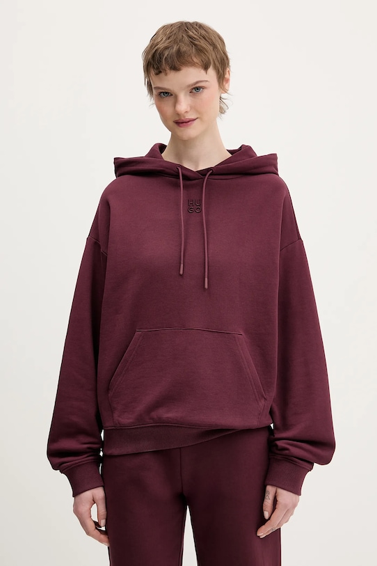 

Хлопковая толстовка delfinia HUGO, бордовый, Красный, Хлопковая толстовка delfinia HUGO, бордовый