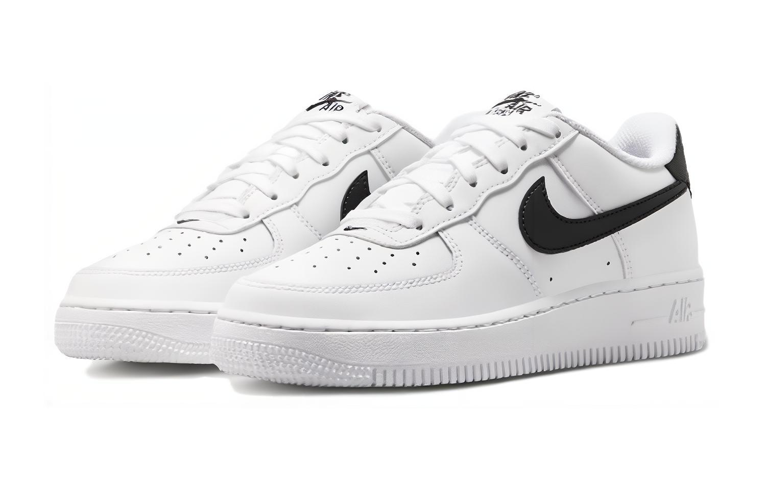 Nike Air Force 1 GS 'Белый Черный' — фото 3