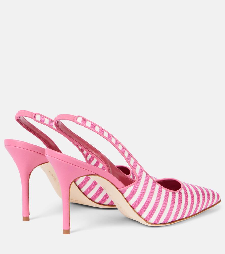 Allurafia 90 полосатые лодочки slingback Manolo Blahnik, 977B Ywov/6724 Bpnk — фото 2