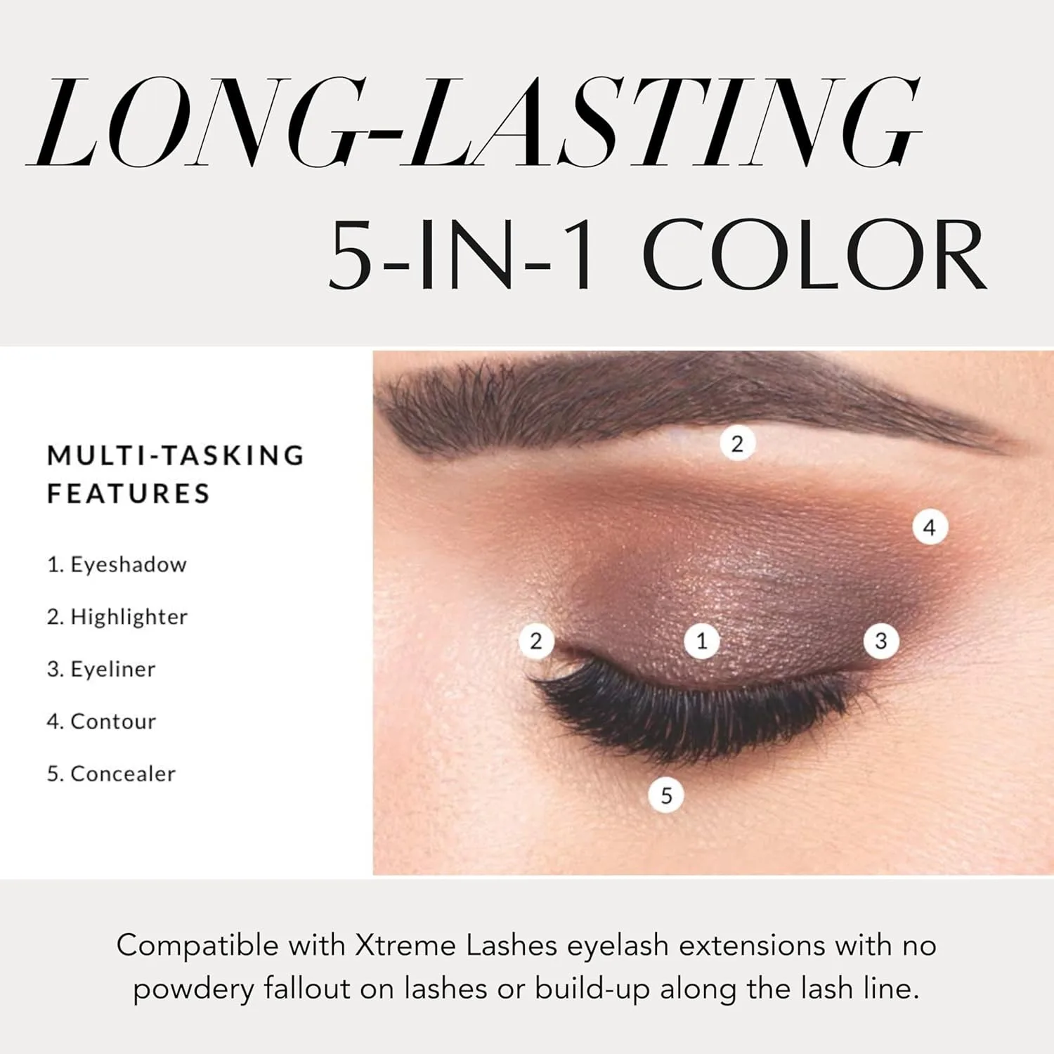 Стойкие тени-карандаш для век Xtreme Lashes GlideShadow, шоколадный цвет, матовое покрытие, легкая кремово-пудровая текстура, не осыпаются, подходят для наращенных ресниц, встроенная точилка. 1.42 г (1 шт.), Chocolate — фото 4