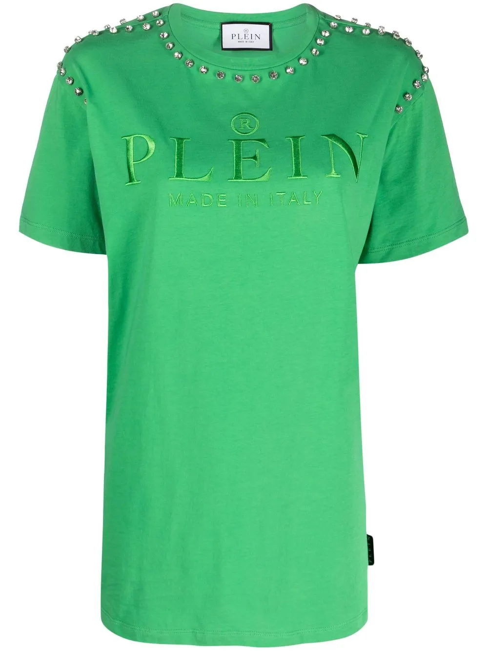 

Футболка с кристаллами Philipp Plein, зеленый