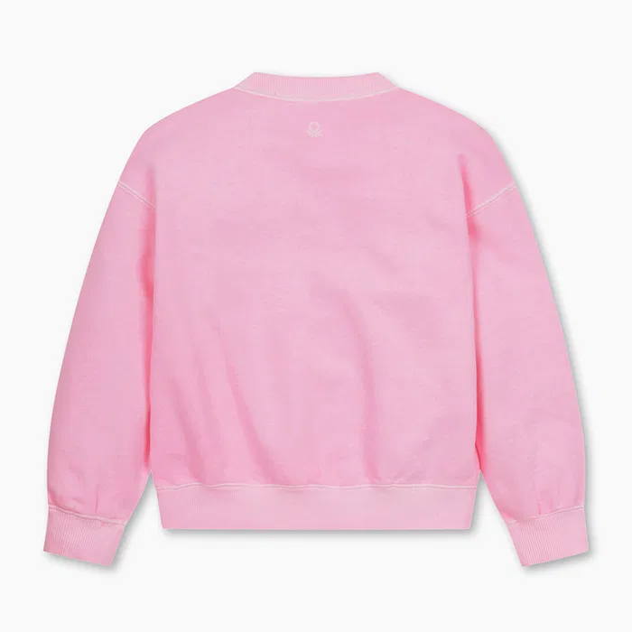 Детский розовый свитшот с пигментным окрашиванием от Benetton Kids — фото 2