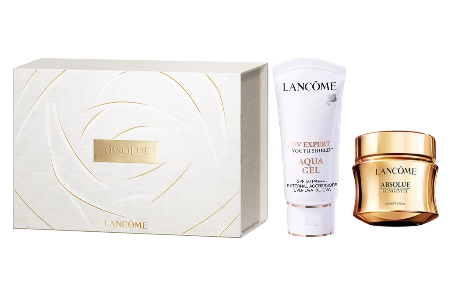 LANCOME Крем для лица LANKOU в белом тюбике, набор для ухода за кожей с солнцезащитой, подтягивающий, увлажняющий, 30мл+60мл — фото 2