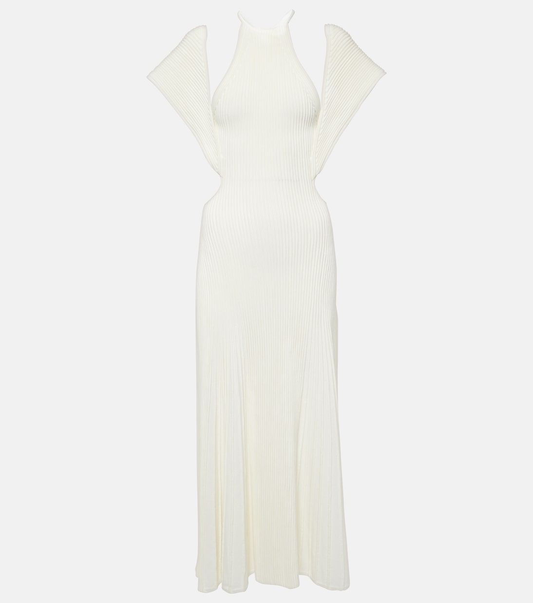 

Длинное шерстяное платье с вырезом Chloé, Iconic Milk