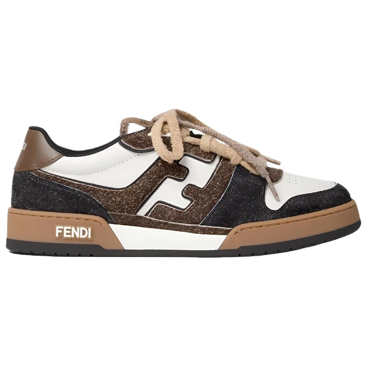 Кроссовки кожаные FENDI Multicolor — фото 3