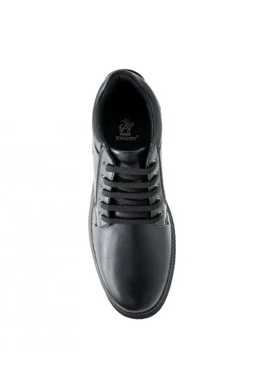 Мужские лоферы slip-on, кожаные, модель 250130181 Knight, черный — фото 4