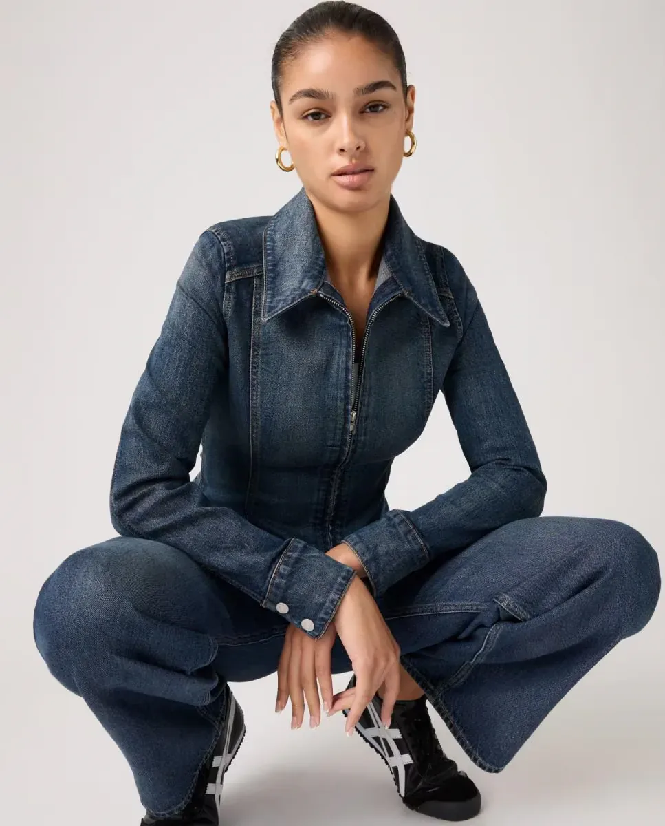 Женская джинсовая куртка приталенного кроя Levi's, индиго синий — фото 4