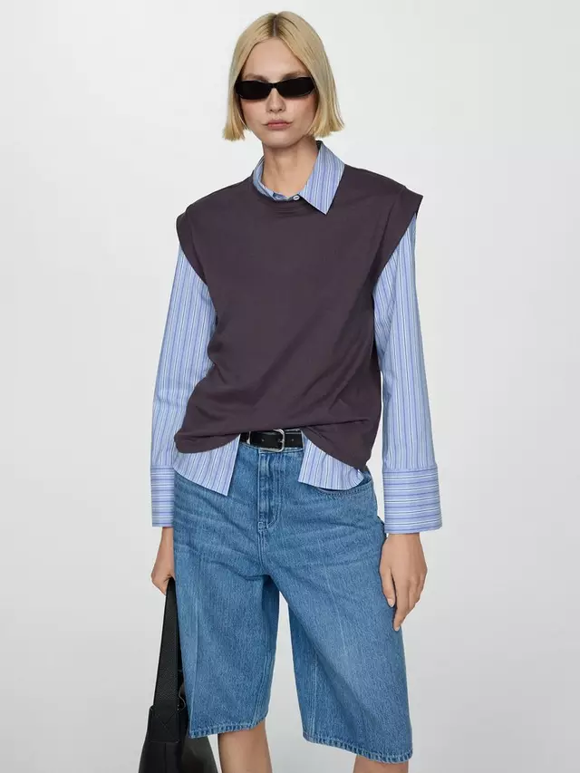 

Футболка Mango Viri Cotton, цвет charcoal