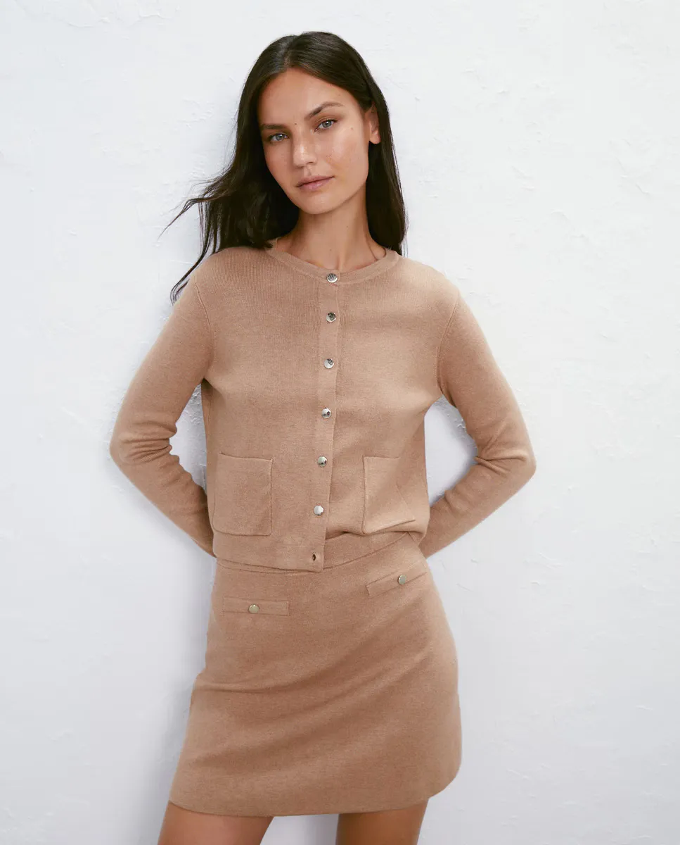 

Полноигольный женский жакет Easy Wear, цвет 730 Camel
