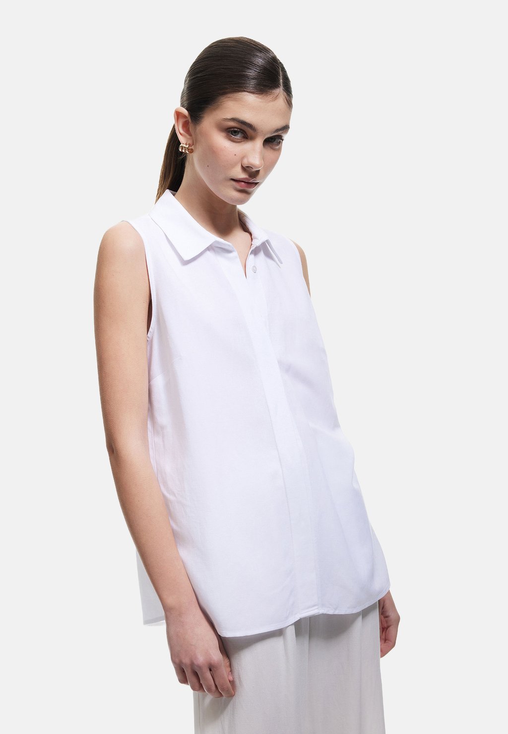 

Топ Button-down blouse Koton, кремовый