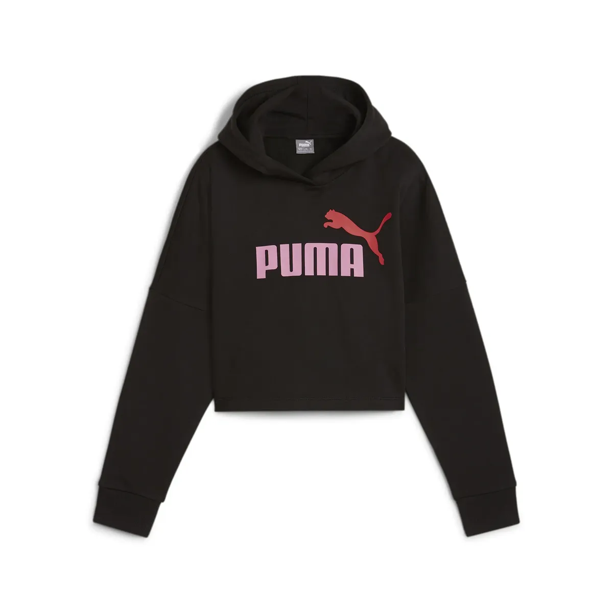 

Толстовка PUMA "Укороченная толстовка с логотипом Essentials для девочек", черный