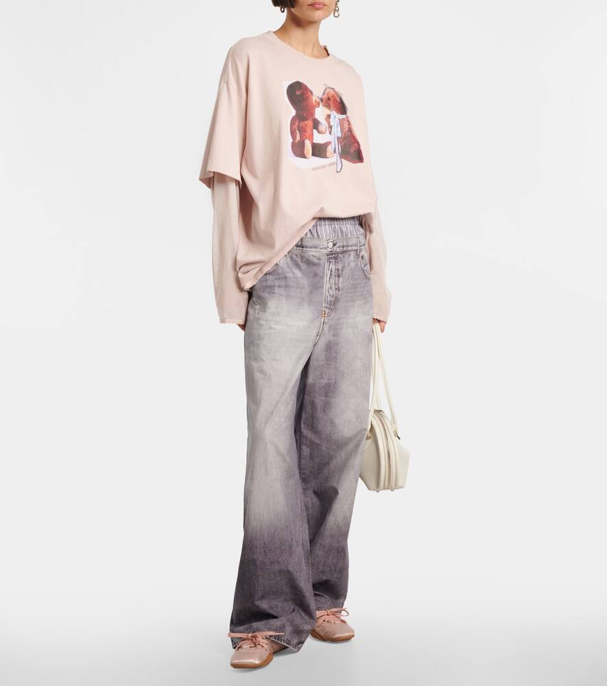 Бирюзовые атласные кеды bilaria Acne Studios, Powder Pink — фото 3