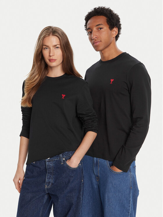

Лонгслив regular fit BFUTS235.724 Ami Paris, чёрный