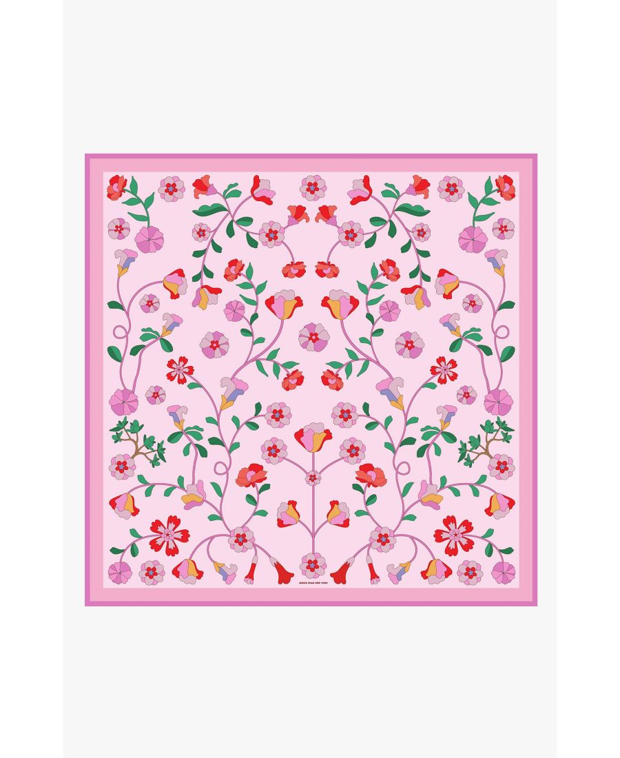 

Двусторонний шелковый шарф Blush Botanica Jessie Zhao New York, Pink