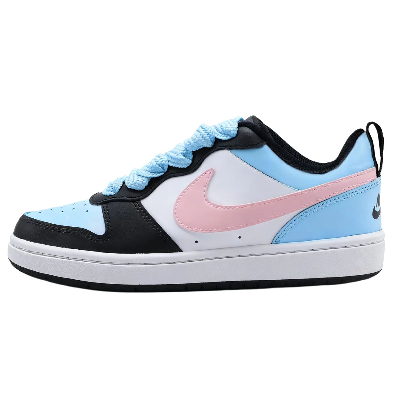 

Nike Court Borough Dream Blue Pink Low 2 Abrasion Resistant Low top Детские скейтбординг кроссовки Blue Подростковые
