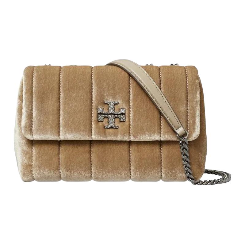 

TORY BURCH Кожаная портфельная сумка через плечо женская светло-бежевая