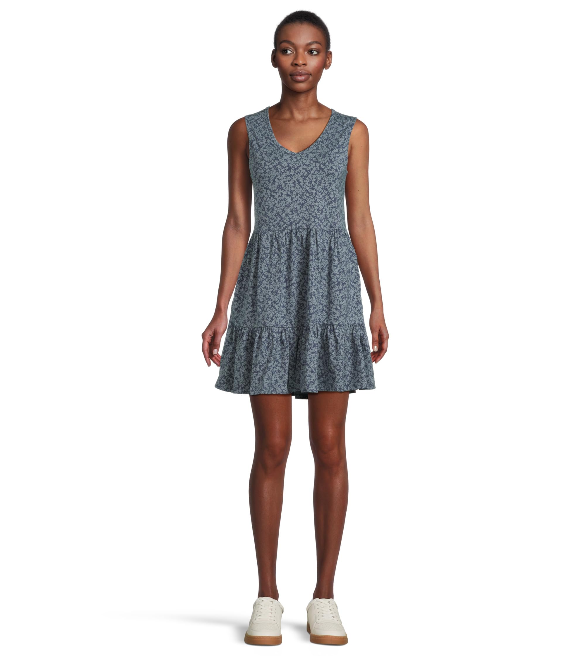 

Платье Toad&Co Marley Tiered Sleeveless Dress, True Navy Tonal Print