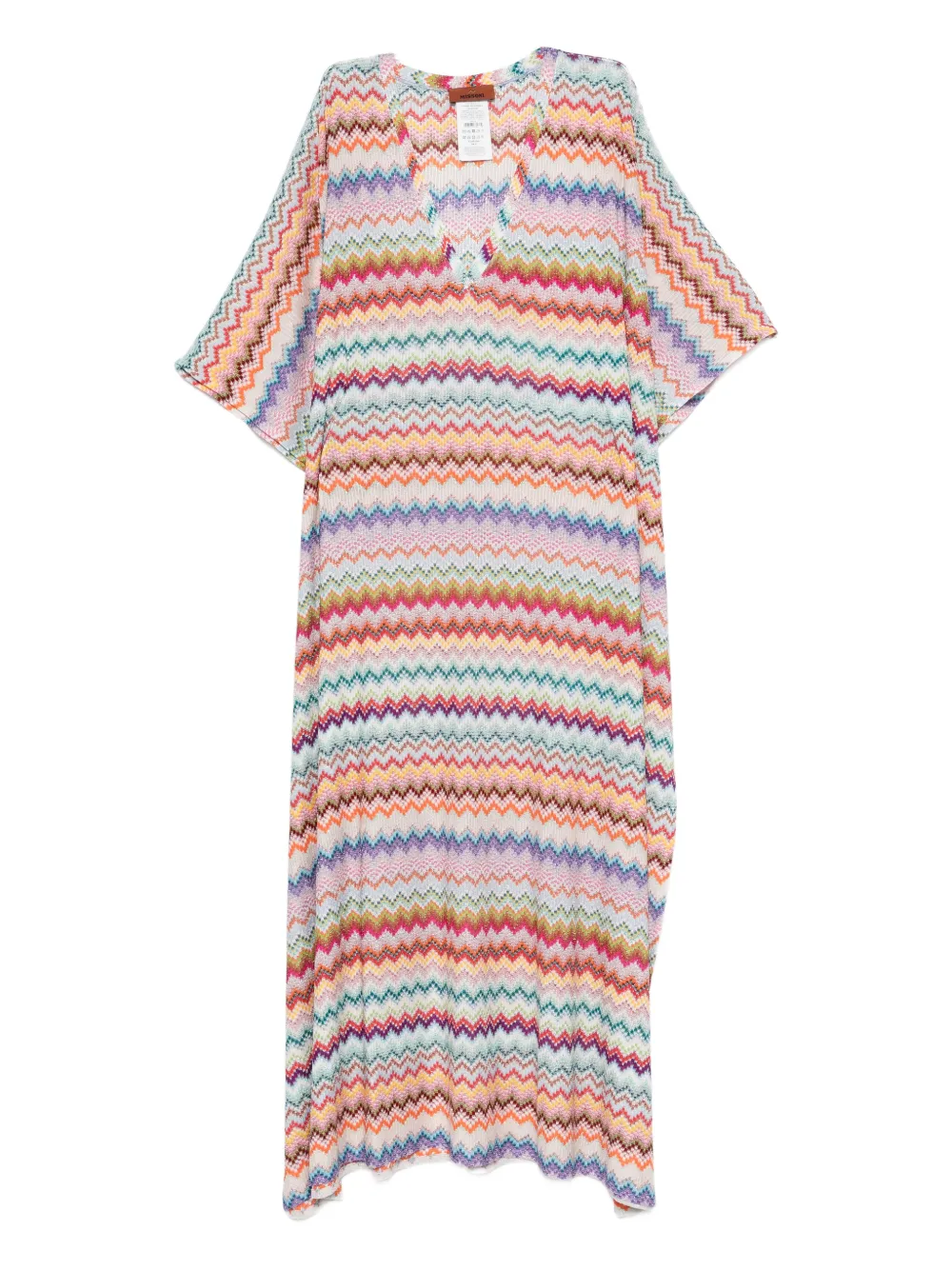 

Макси-платье с V-образным вырезом и зигзагообразным узором Missoni, нейтральный