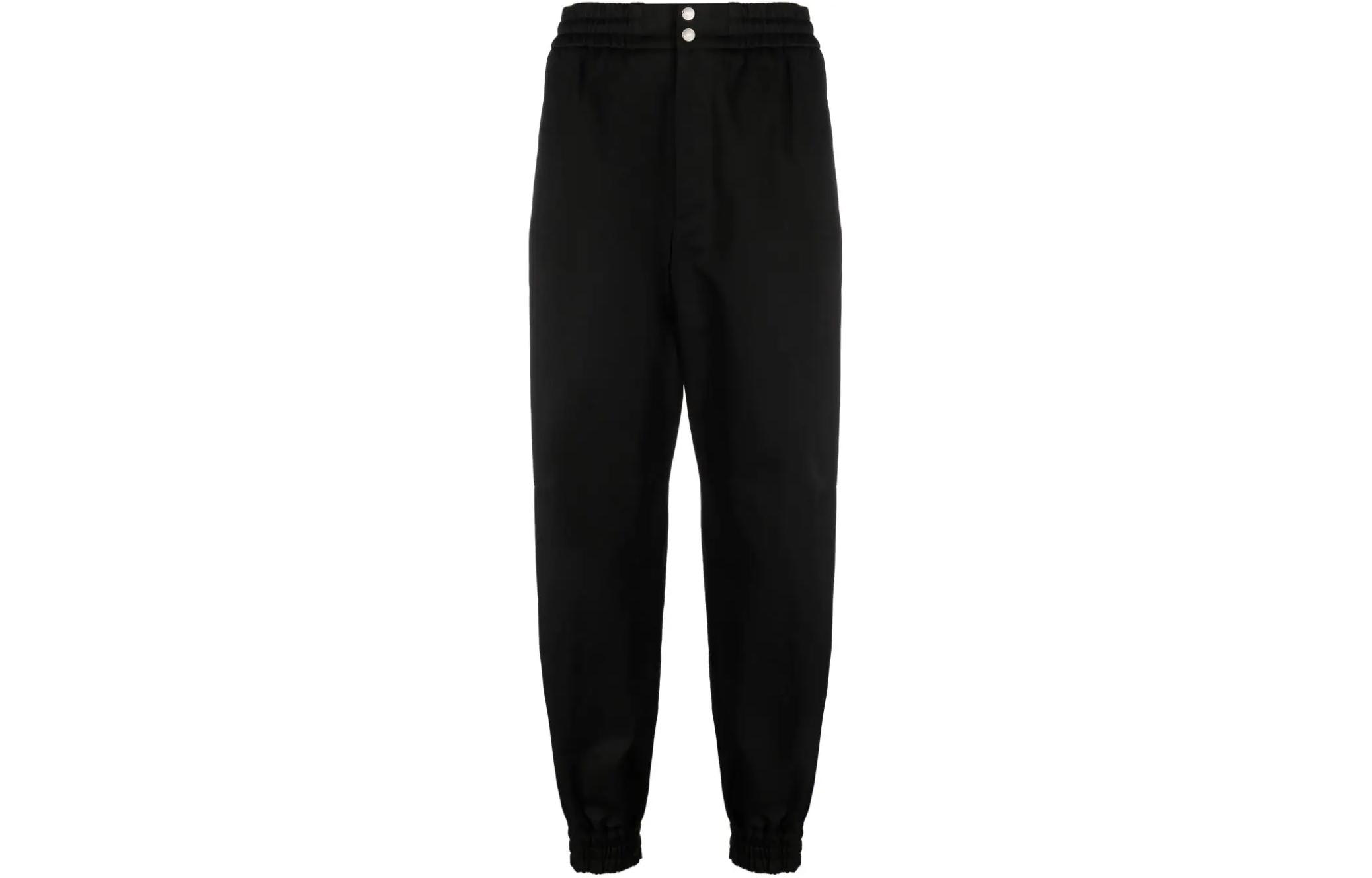 Брюки Mid Rise с зауженными штанинами Alexander McQueen, черный — фото 3