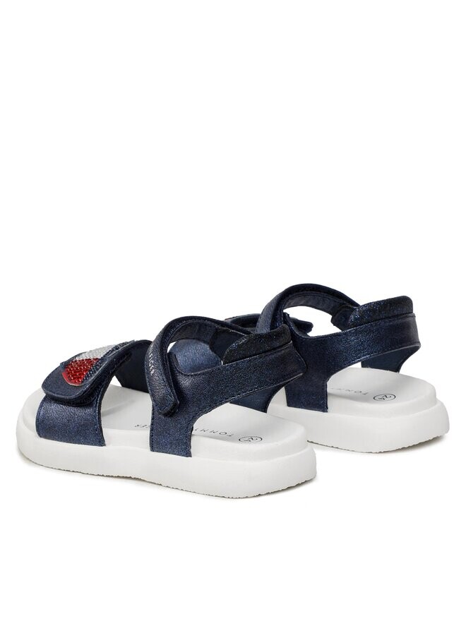 Сандалии Strass Heart Velcro Sandal T1A2-32752-1367 Tommy Hilfiger, темно-синий — фото 3